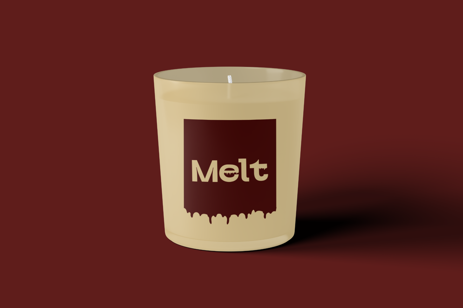 Melt candle close-up